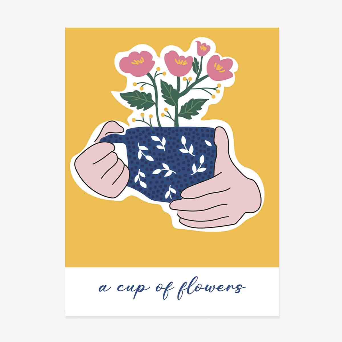 Póster «Una taza de flores»