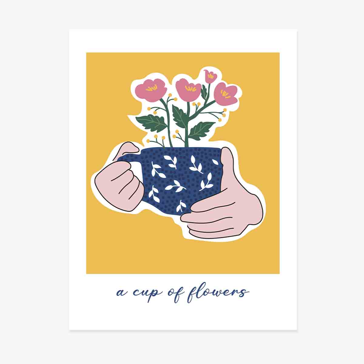 Póster «Una taza de flores»