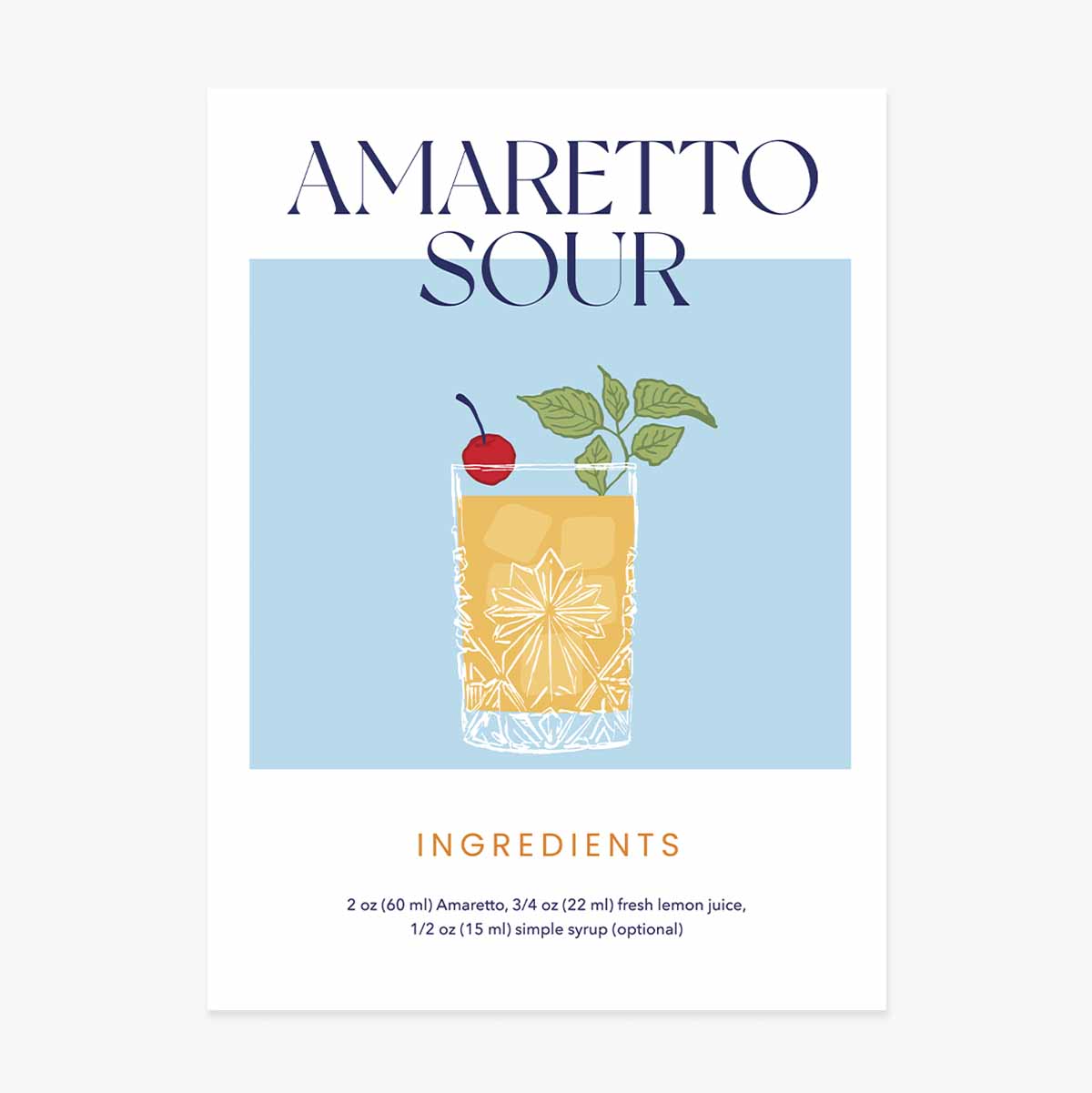 Cartel de Amaretto Sour