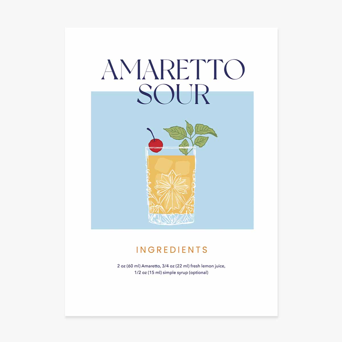 Cartel de Amaretto Sour