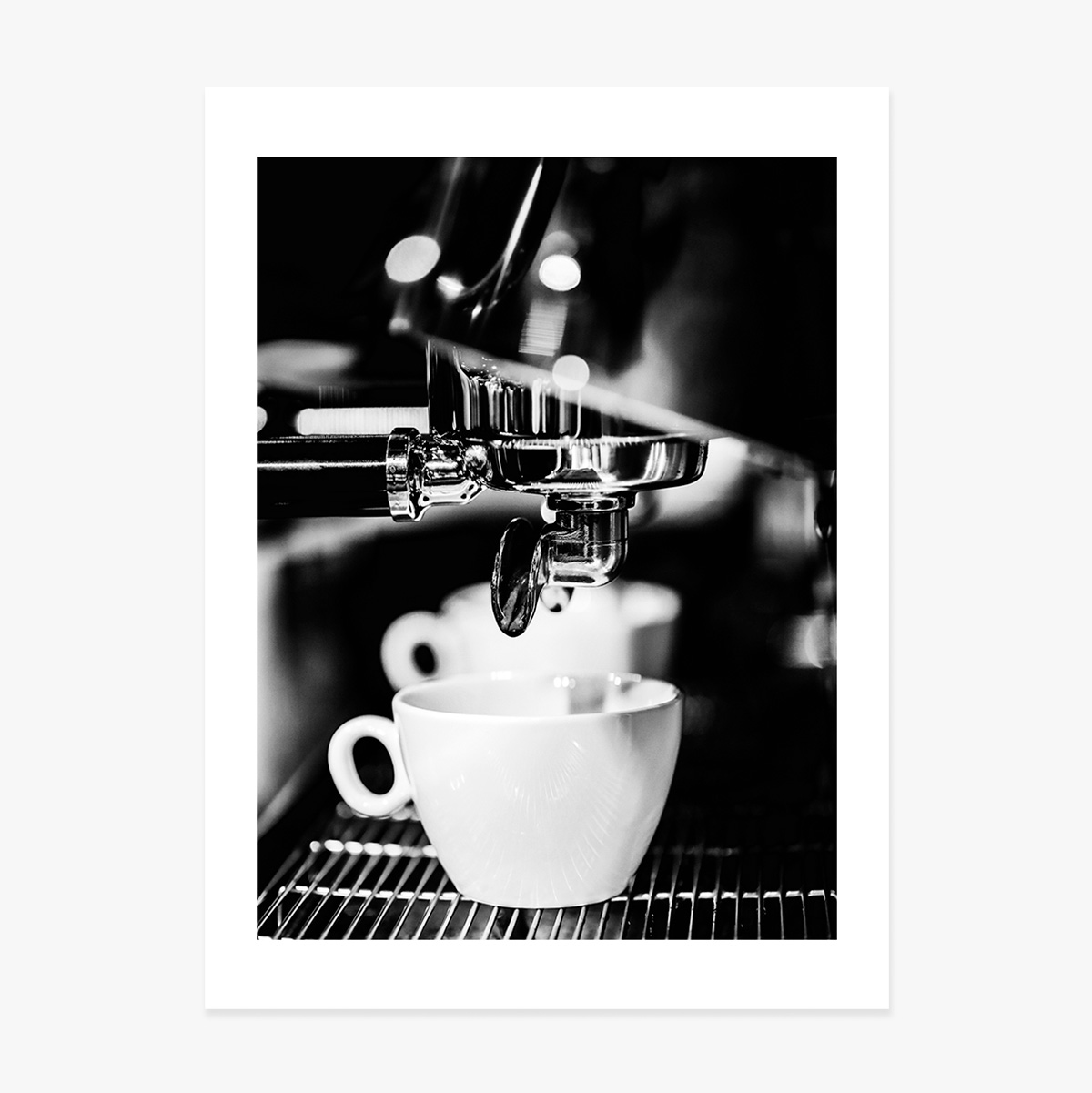 Póster «Black and white coffee time»