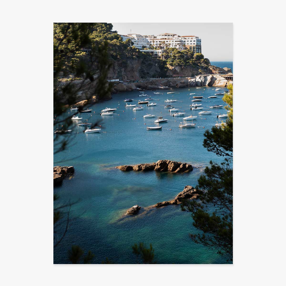 Póster de golf con barcos