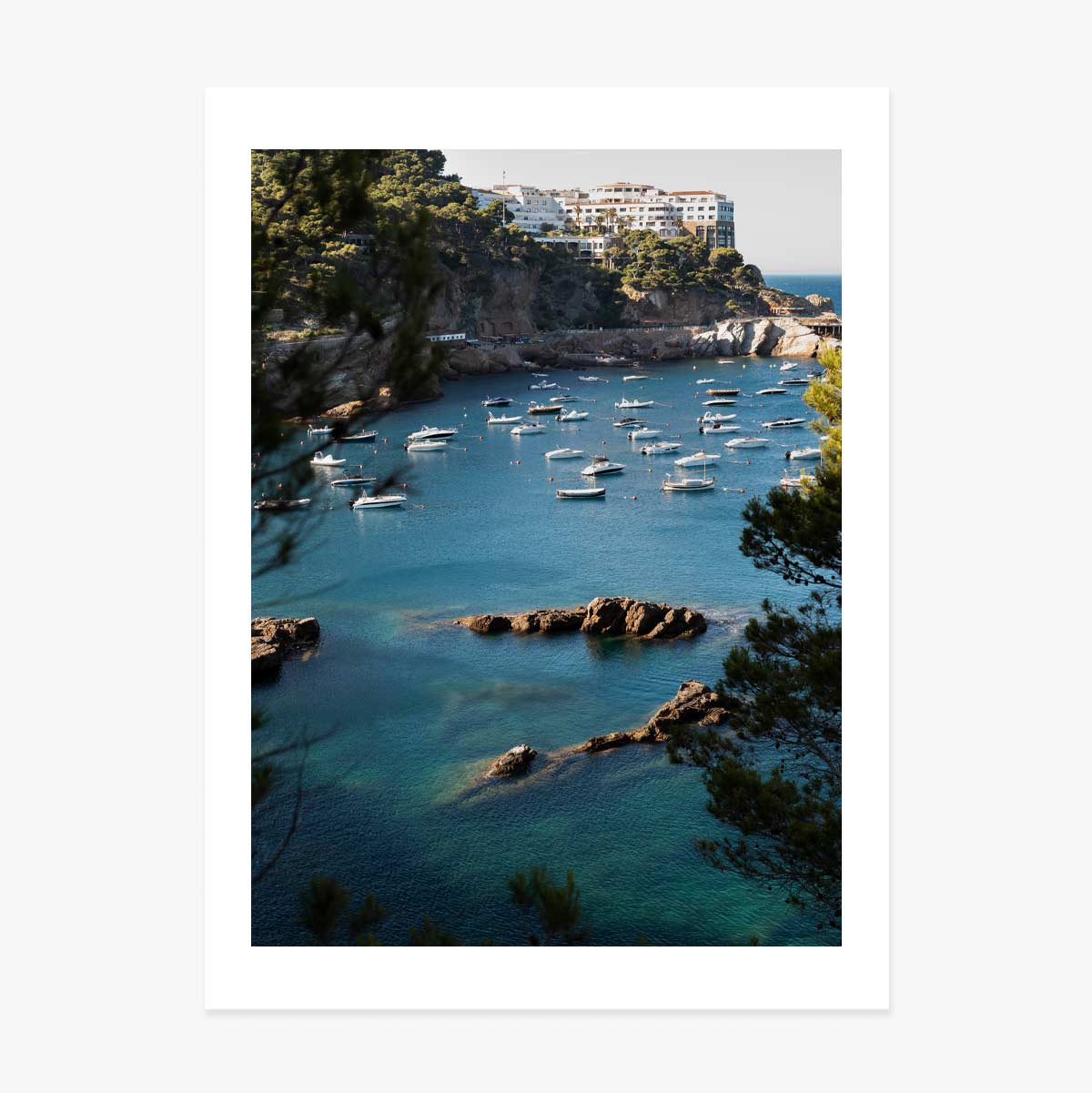 Póster de golf con barcos