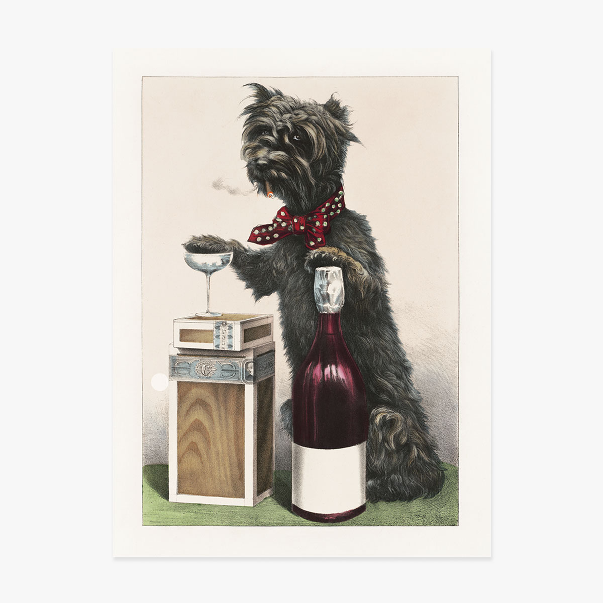 Póster de un perrito alegre