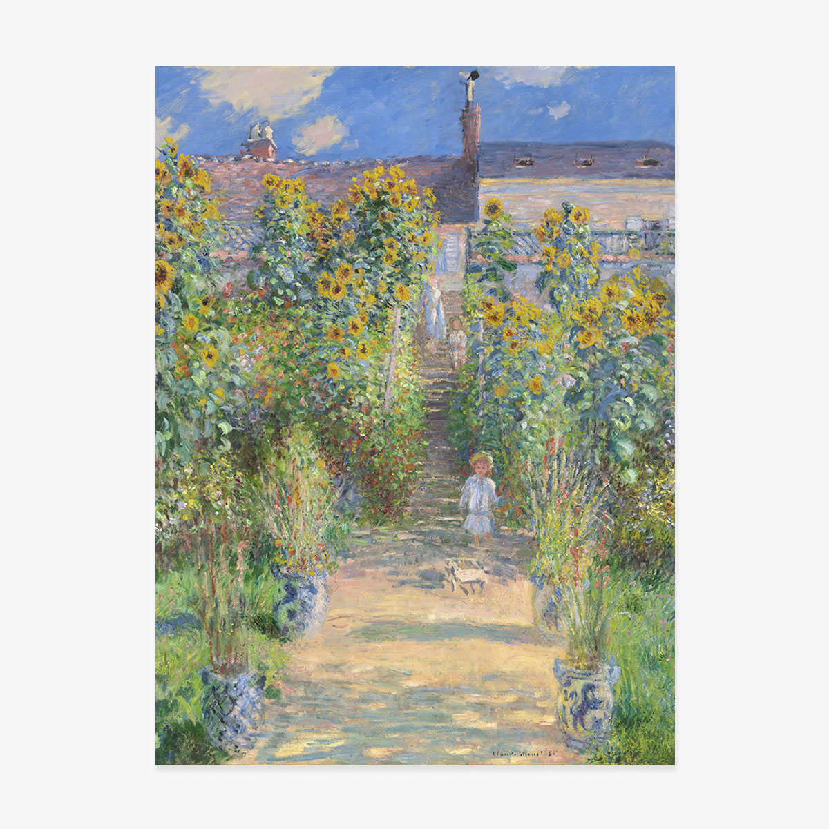 Póster de Claude Monet, «El jardín del artista», 1881