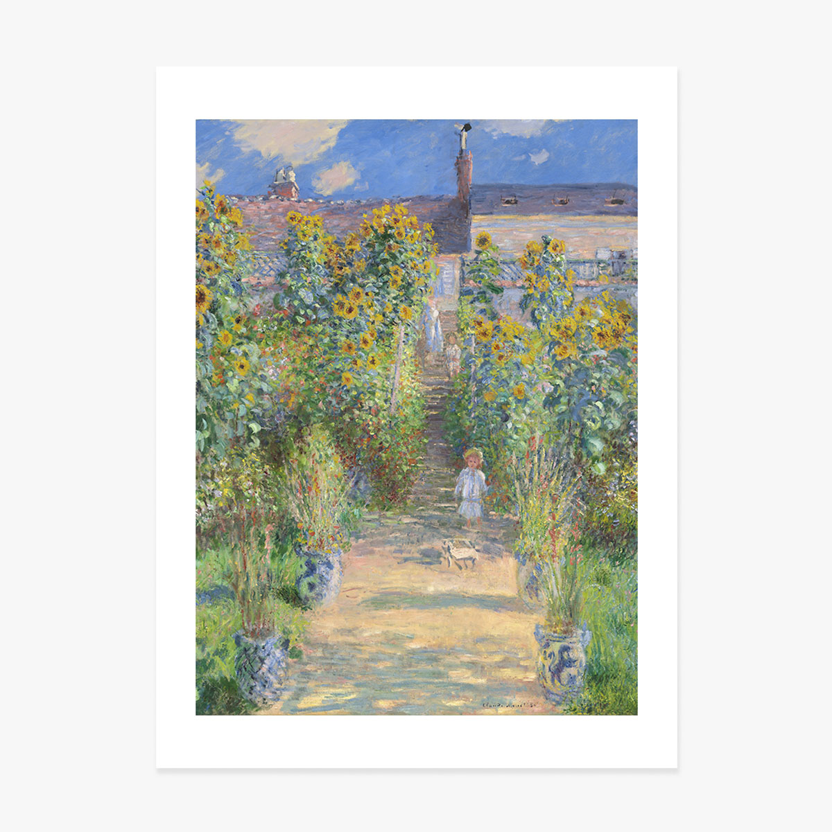 Póster de Claude Monet, «El jardín del artista», 1881