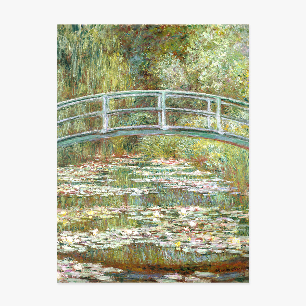 Lámina de Claude Monet, «El puente sobre un estanque con nenúfares», 1899