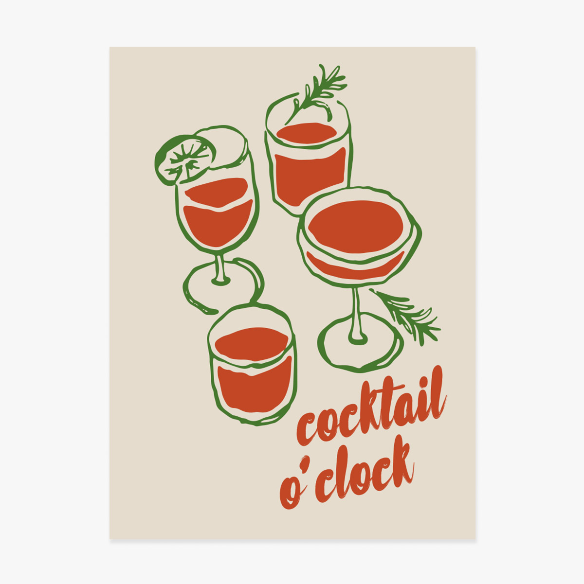 Cartel «Cocktail o
