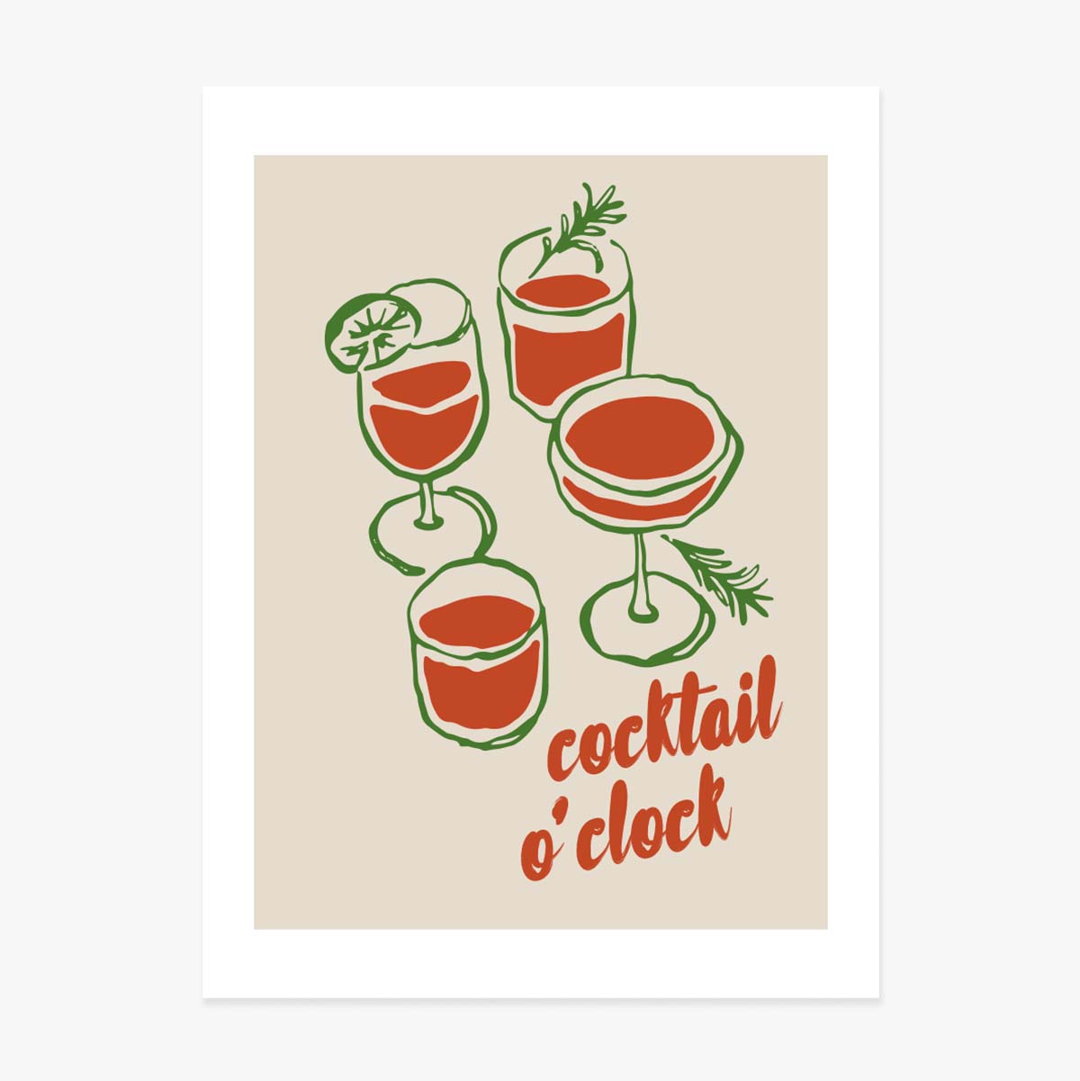Cartel «Cocktail o