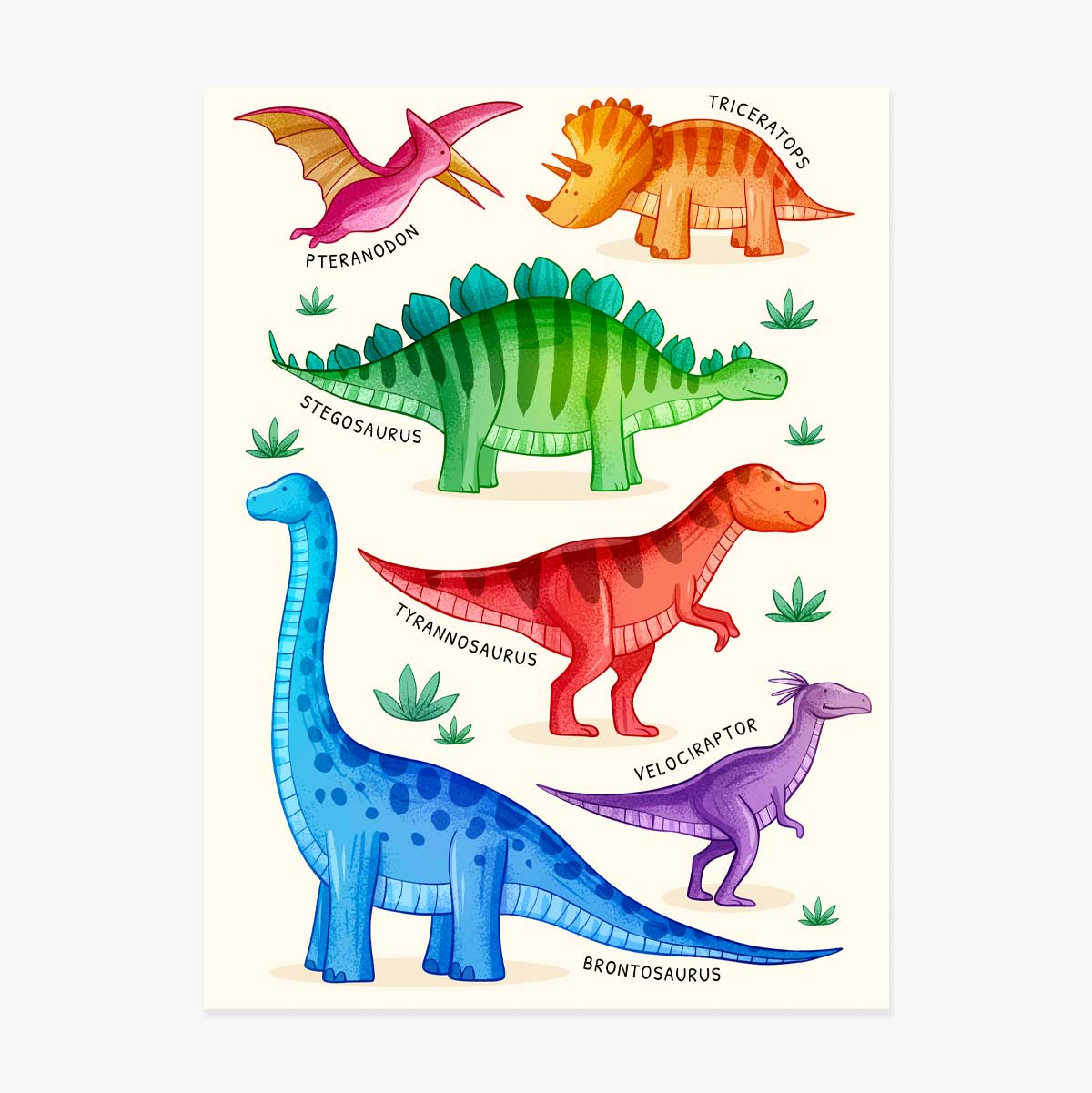 Póster de dinosaurios