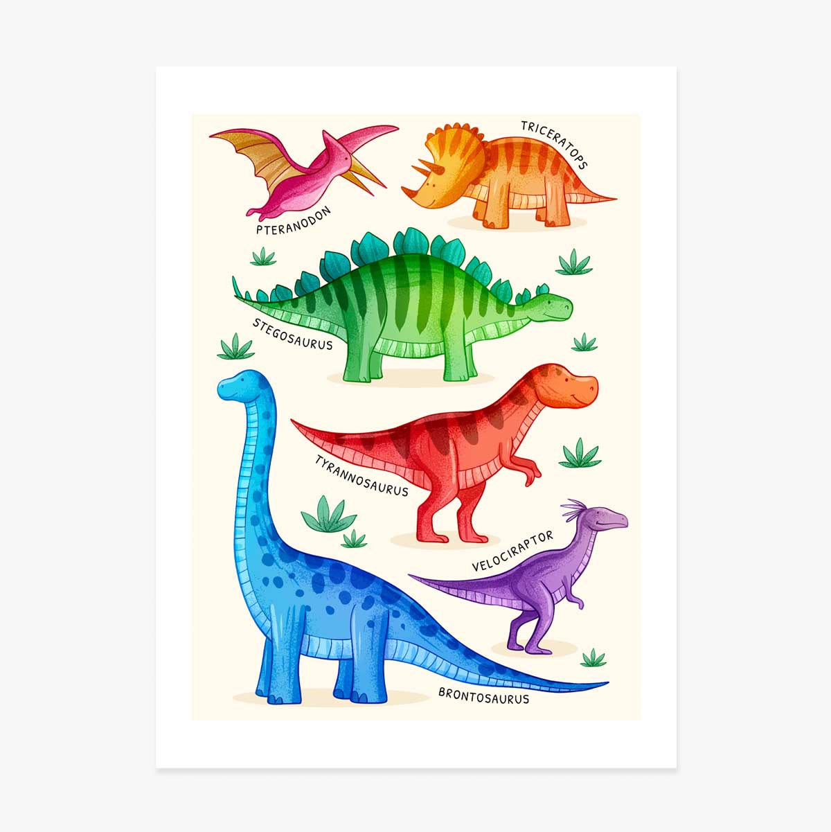 Póster de dinosaurios