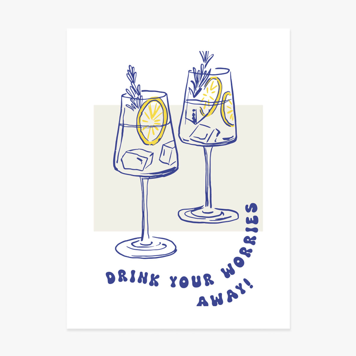 Cartel «Drink away»