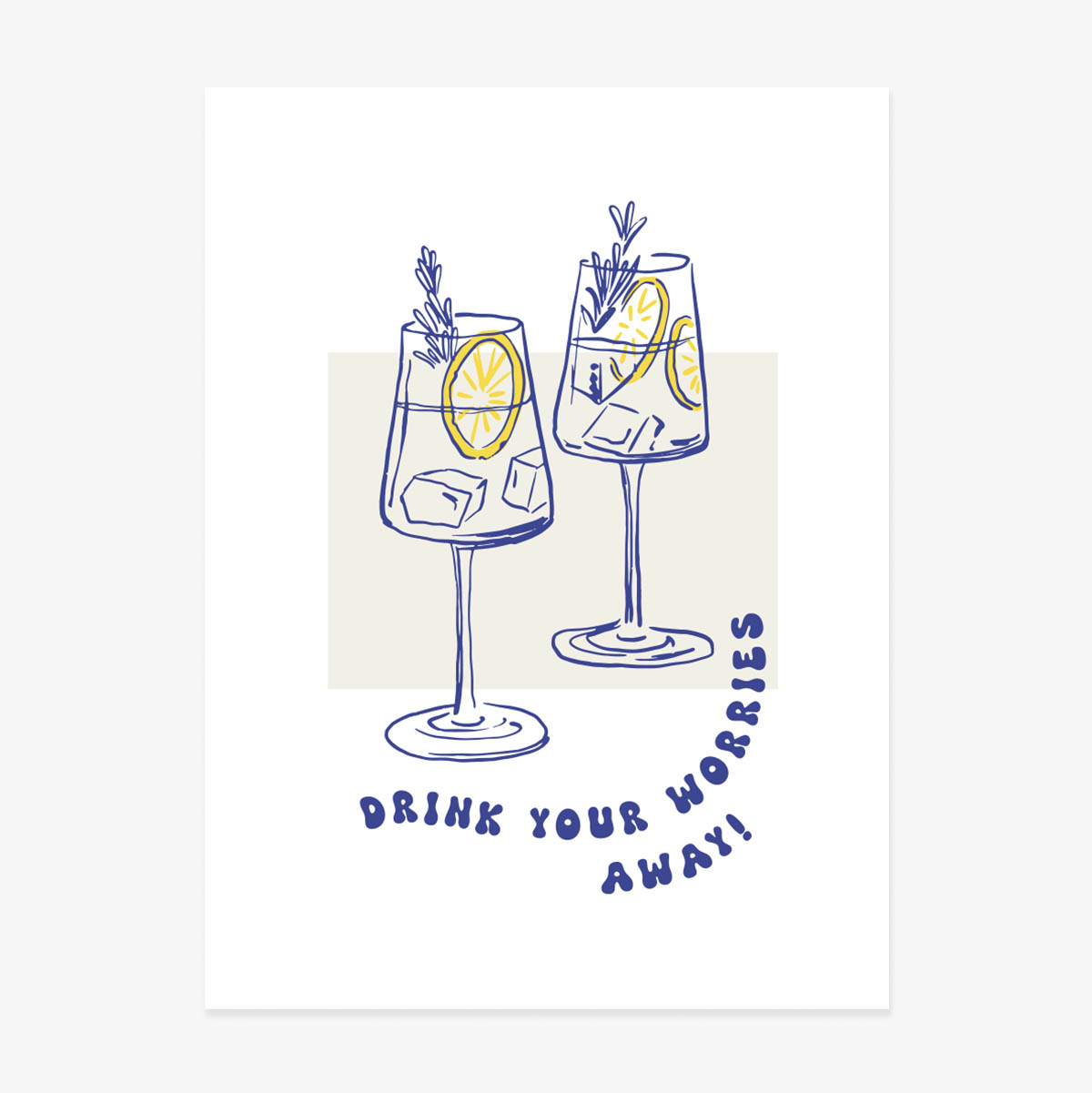 Cartel «Drink away»