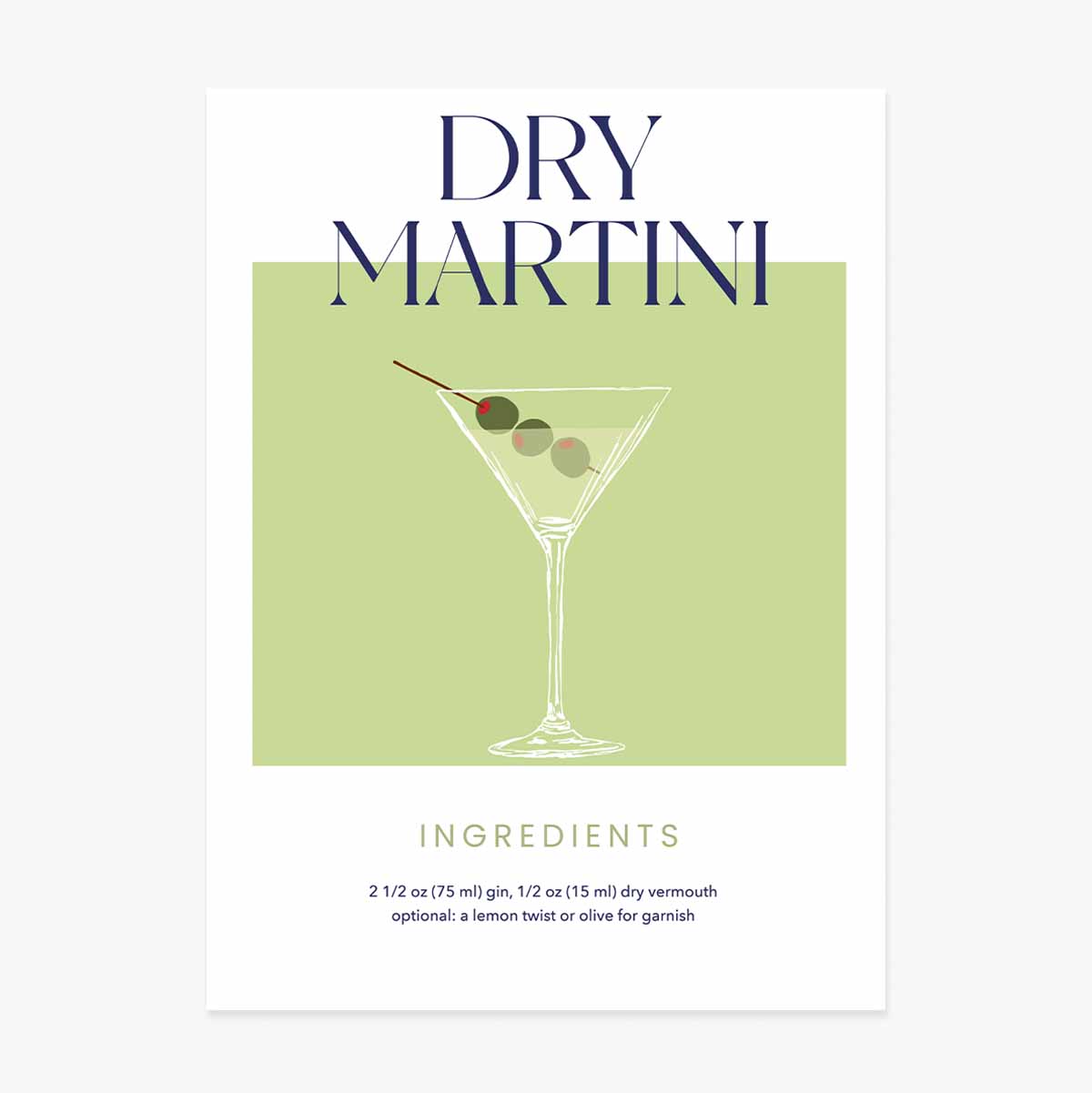 Cartel de Dry Martini