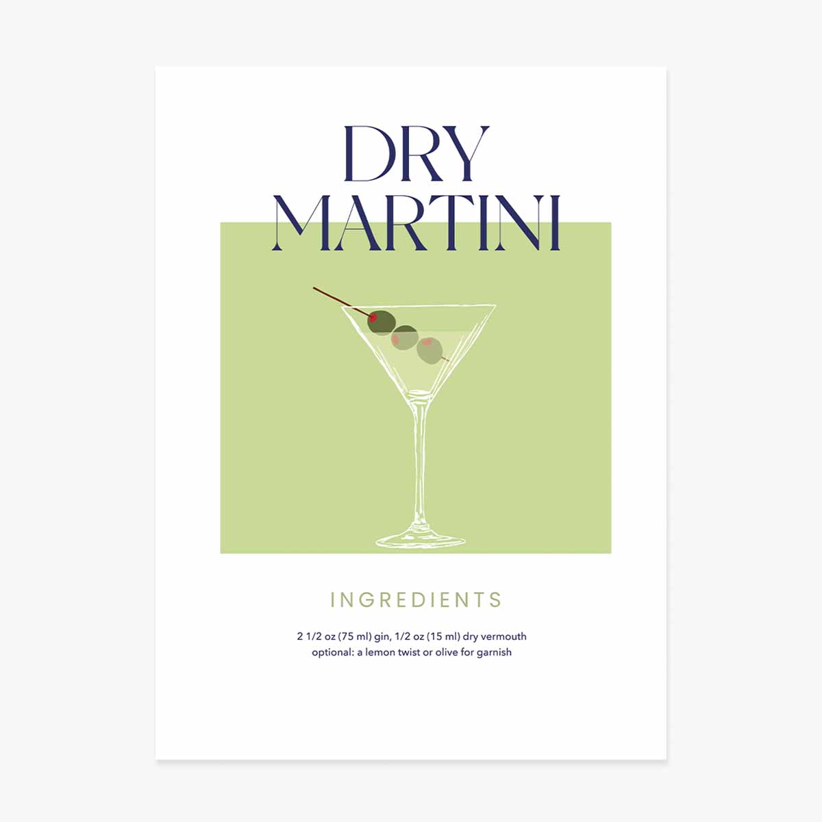 Cartel de Dry Martini