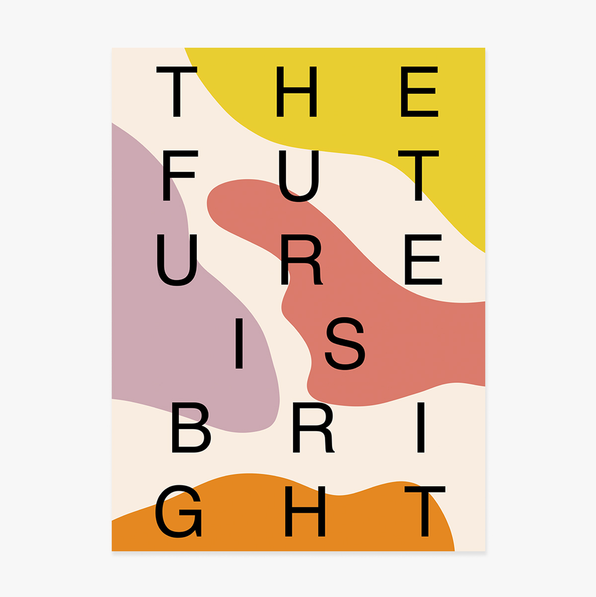 Póster «El futuro es brillante», con toques de color