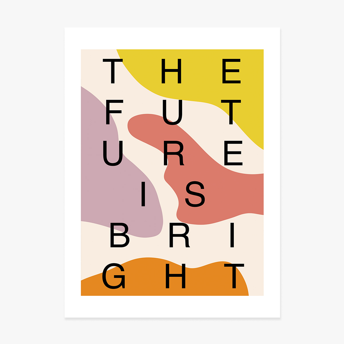 Póster «El futuro es brillante», con toques de color