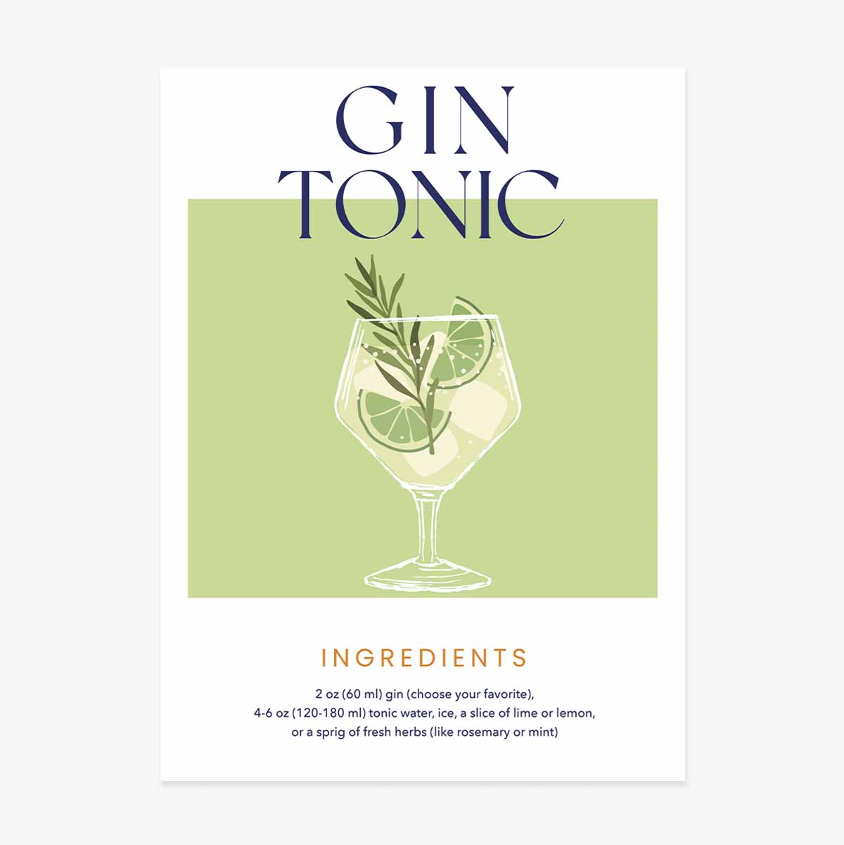 Cartel de Gin Tonic