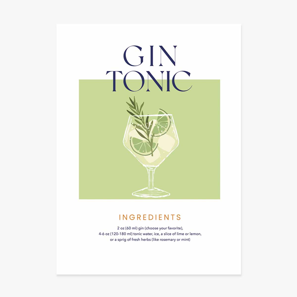 Cartel de Gin Tonic