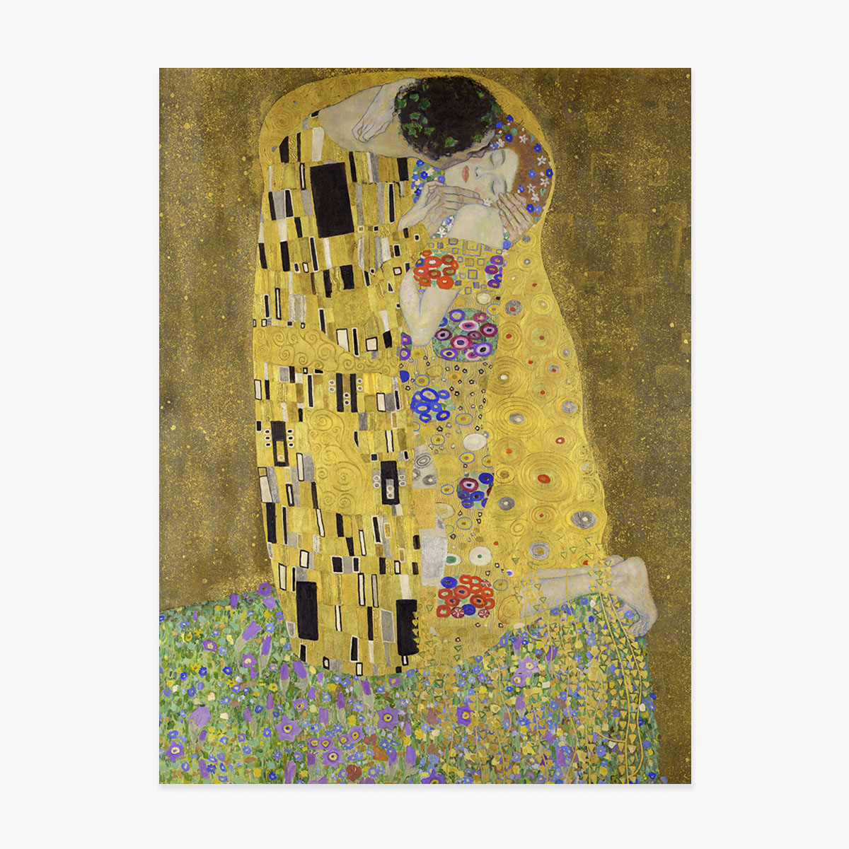 Póster de Gustav Klimt, «El beso», 1908