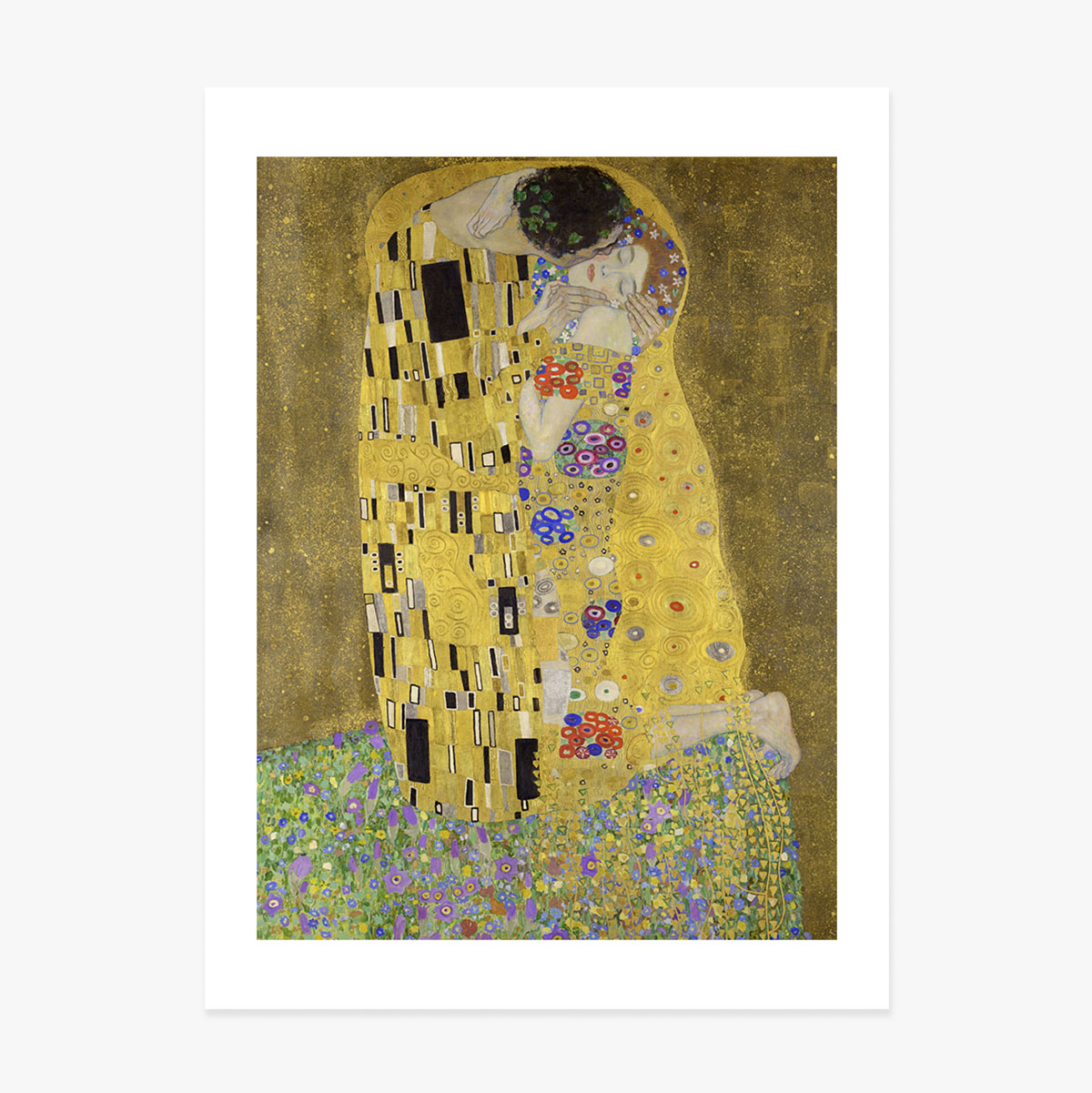 Póster de Gustav Klimt, «El beso», 1908