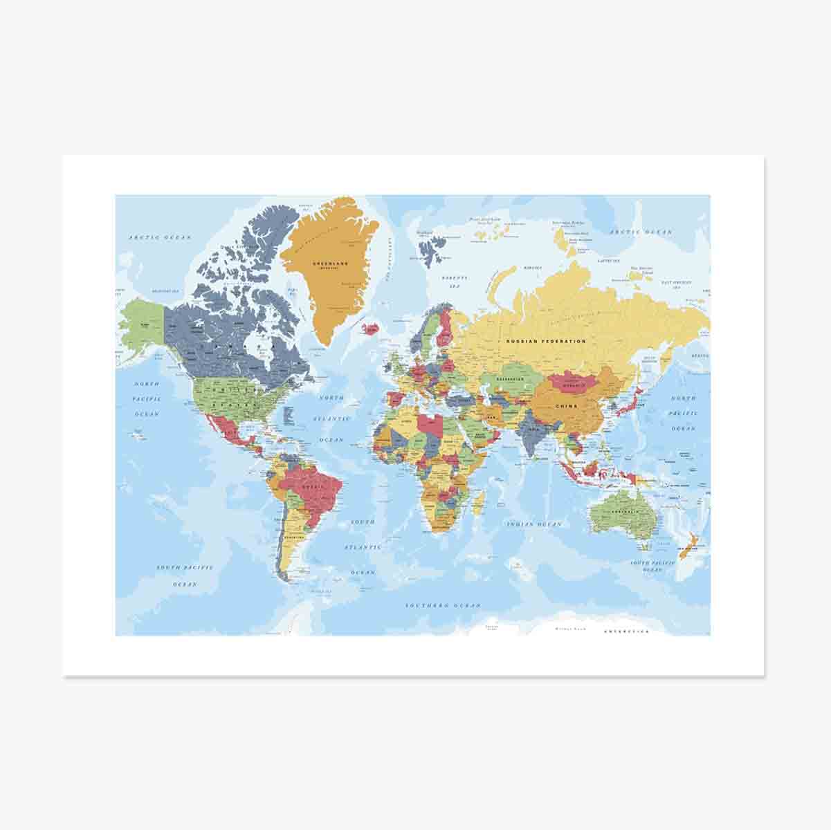 Póster: Mapa del mundo