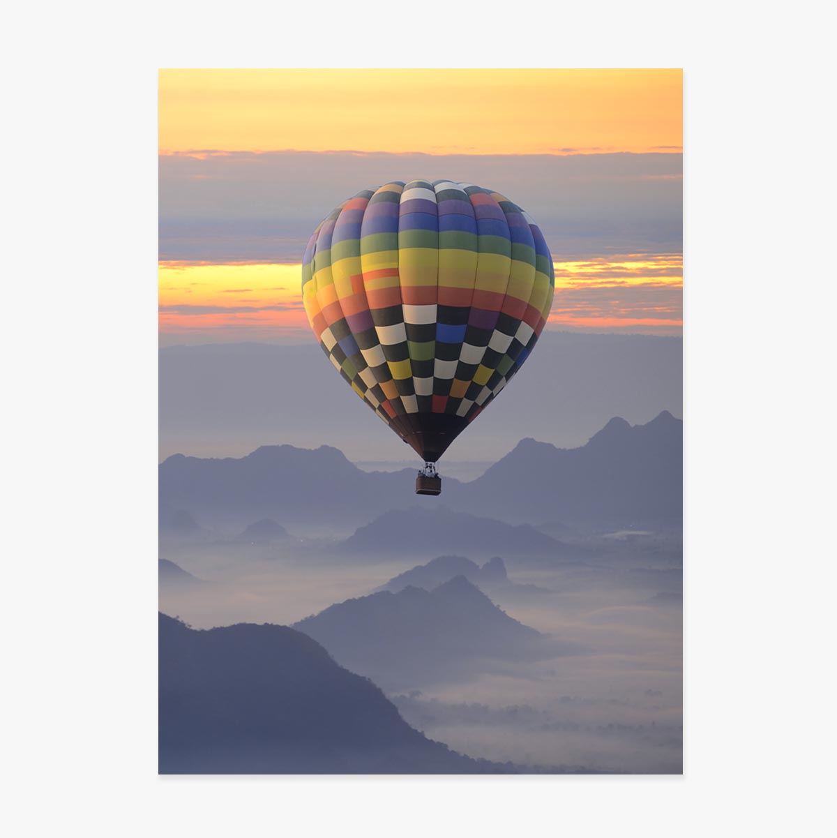 Póster de un globo aerostático