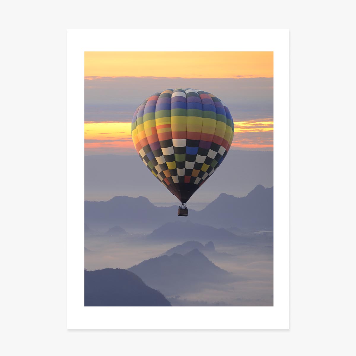 Póster de un globo aerostático