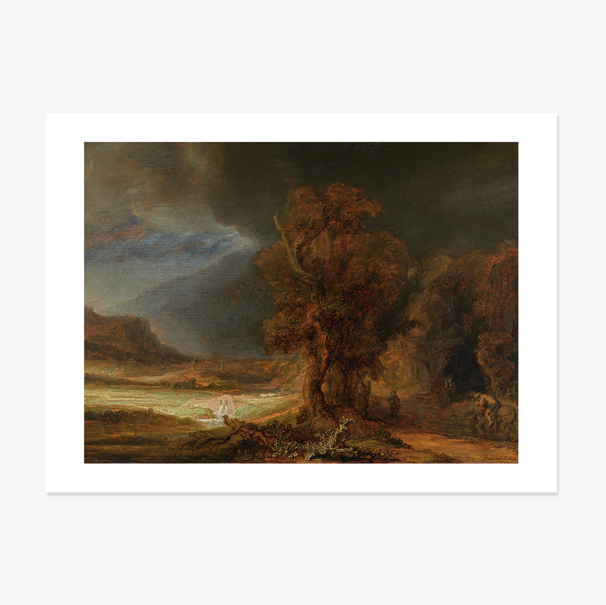 Landscape poster - Rembrandt van Rijn - Landscape with the Good Samaritan 1638