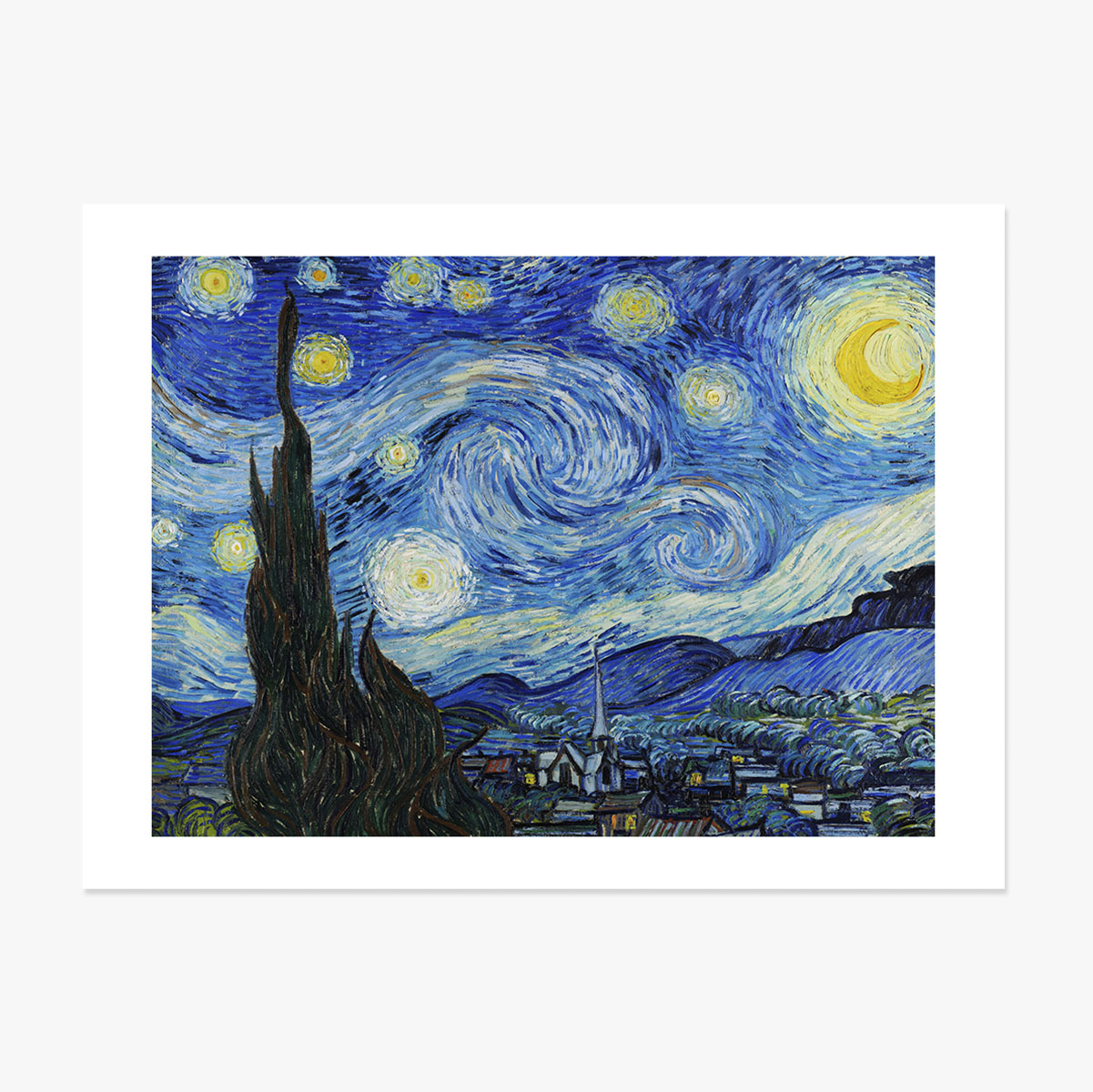 Póster apaisado - Vincent Van Gogh - Noche estrellada, 1889
