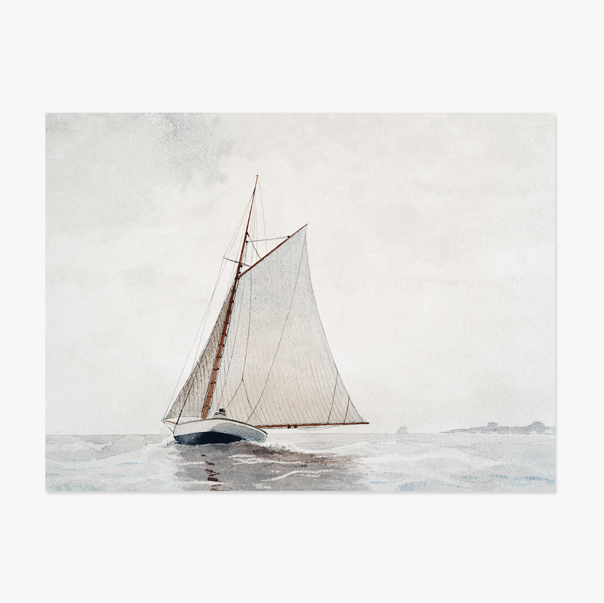 Póster apaisado - Winslow Homer - Zarpando desde Gloucester, 1880