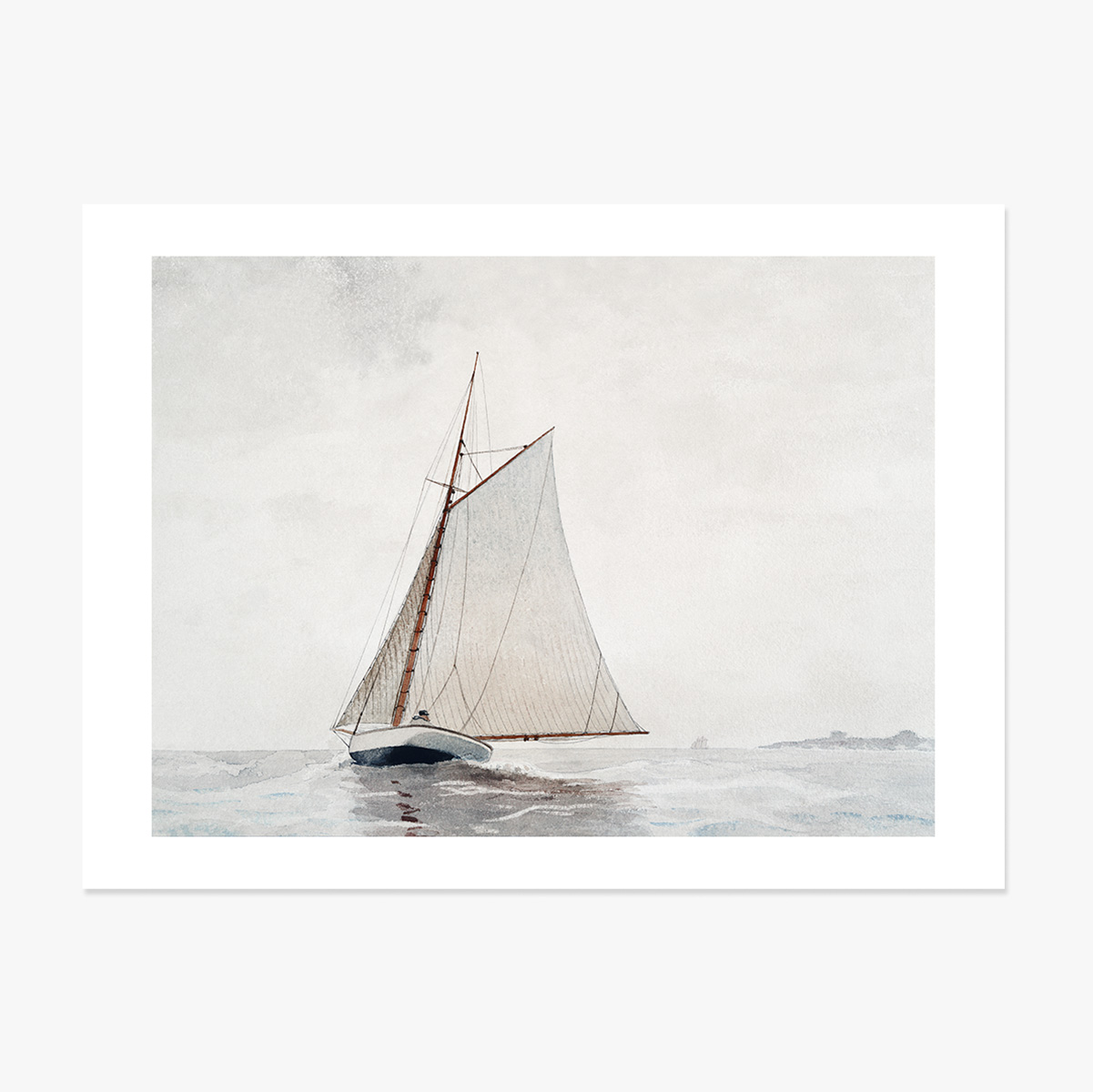 Póster apaisado - Winslow Homer - Zarpando desde Gloucester, 1880