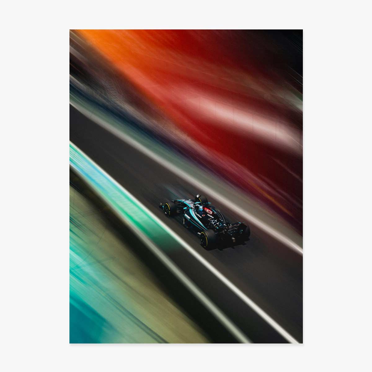 Póster de un coche de carreras