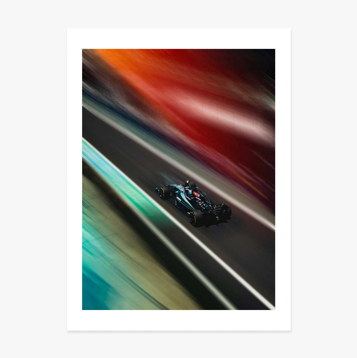 Póster de un coche de carreras