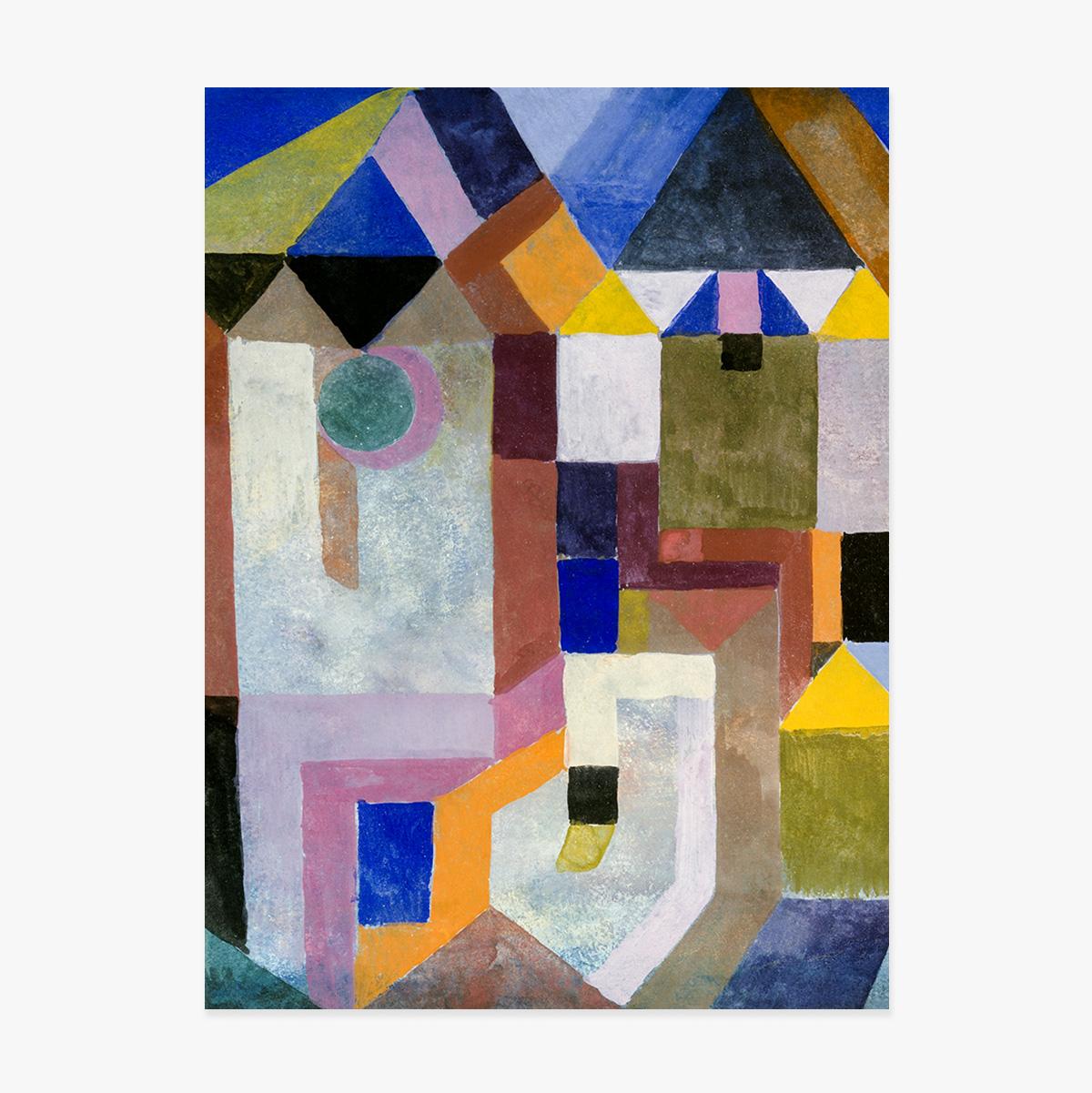 Cartel de Paul Klee, «Colorful Architecture», 1917