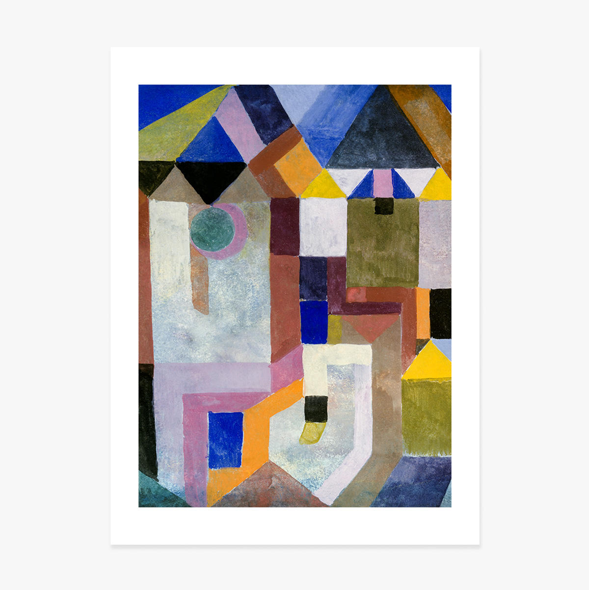 Cartel de Paul Klee, «Colorful Architecture», 1917