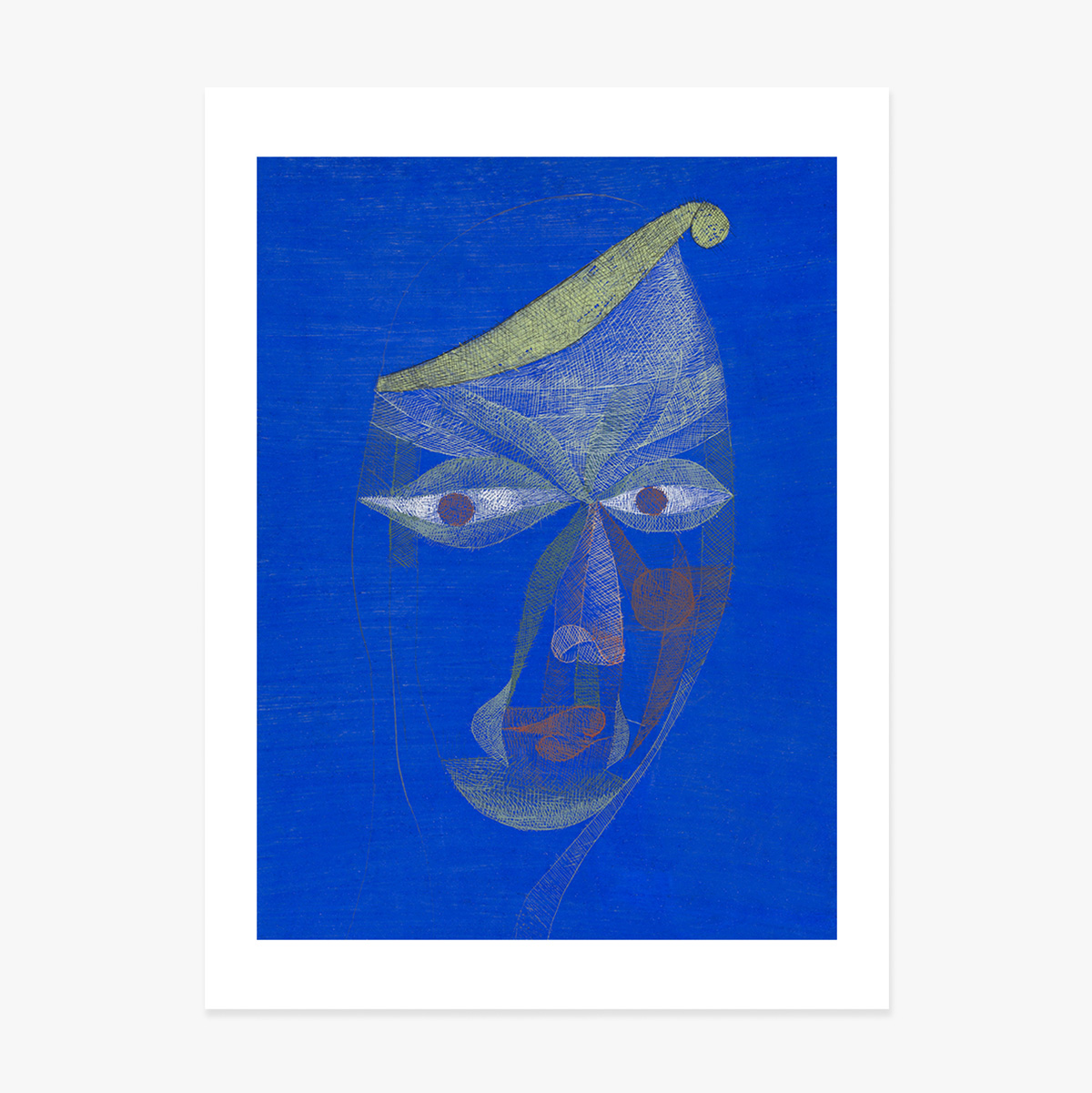 Lámina de Paul Klee, «Retrato de un oriental», 1924