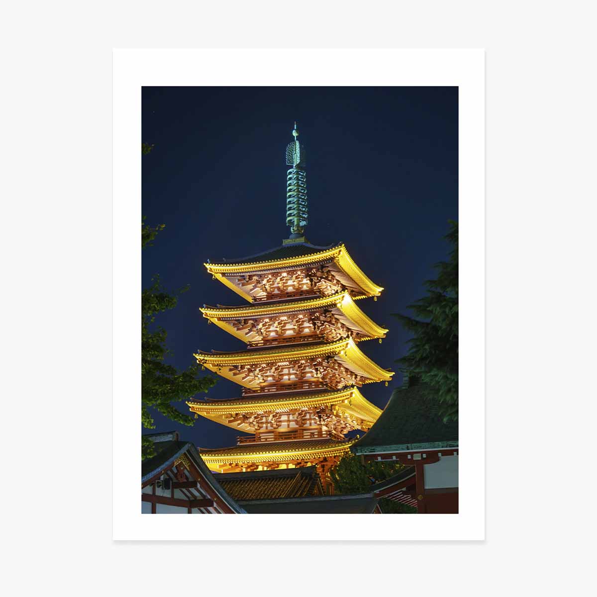 Póster de un templo japonés