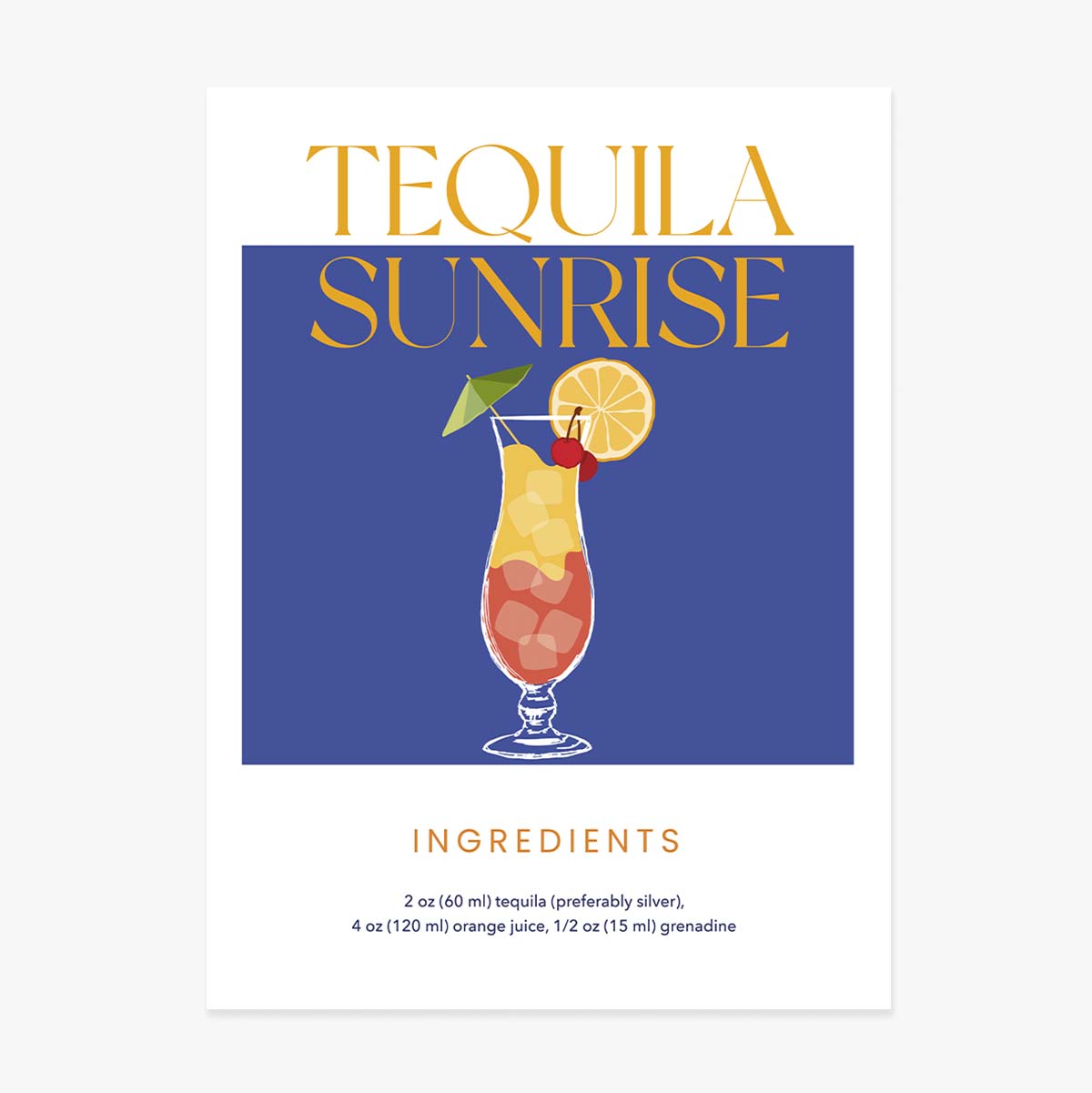 Tequila Sunrise Poster