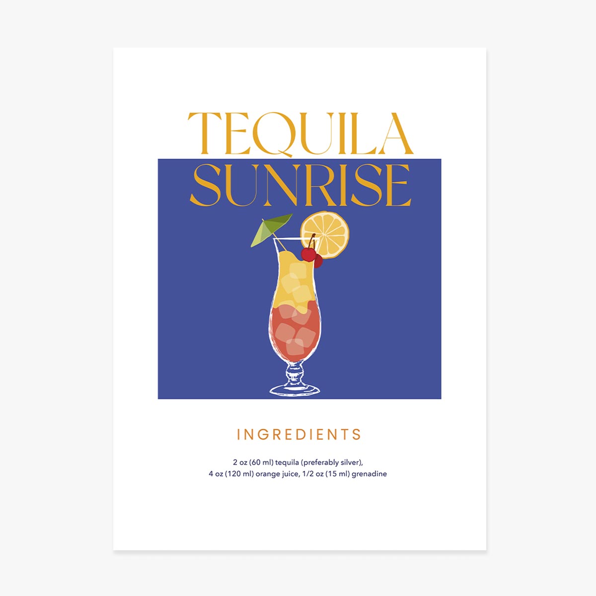 Tequila Sunrise Poster
