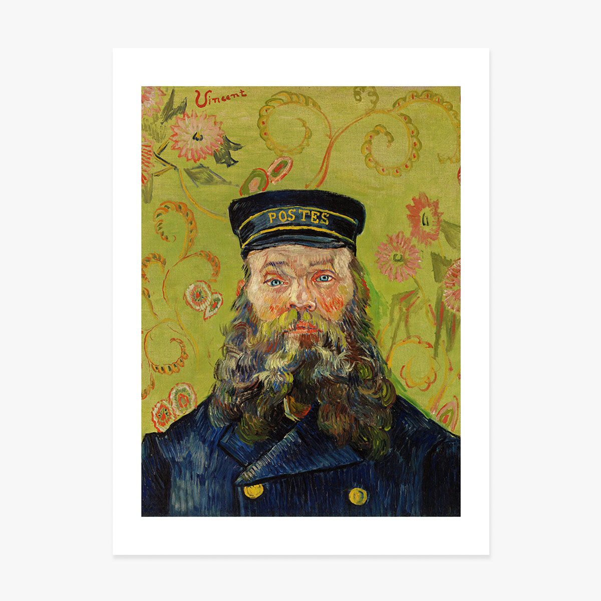 Póster de Vincent van Gogh, «El cartero Joseph Roulin», 1889