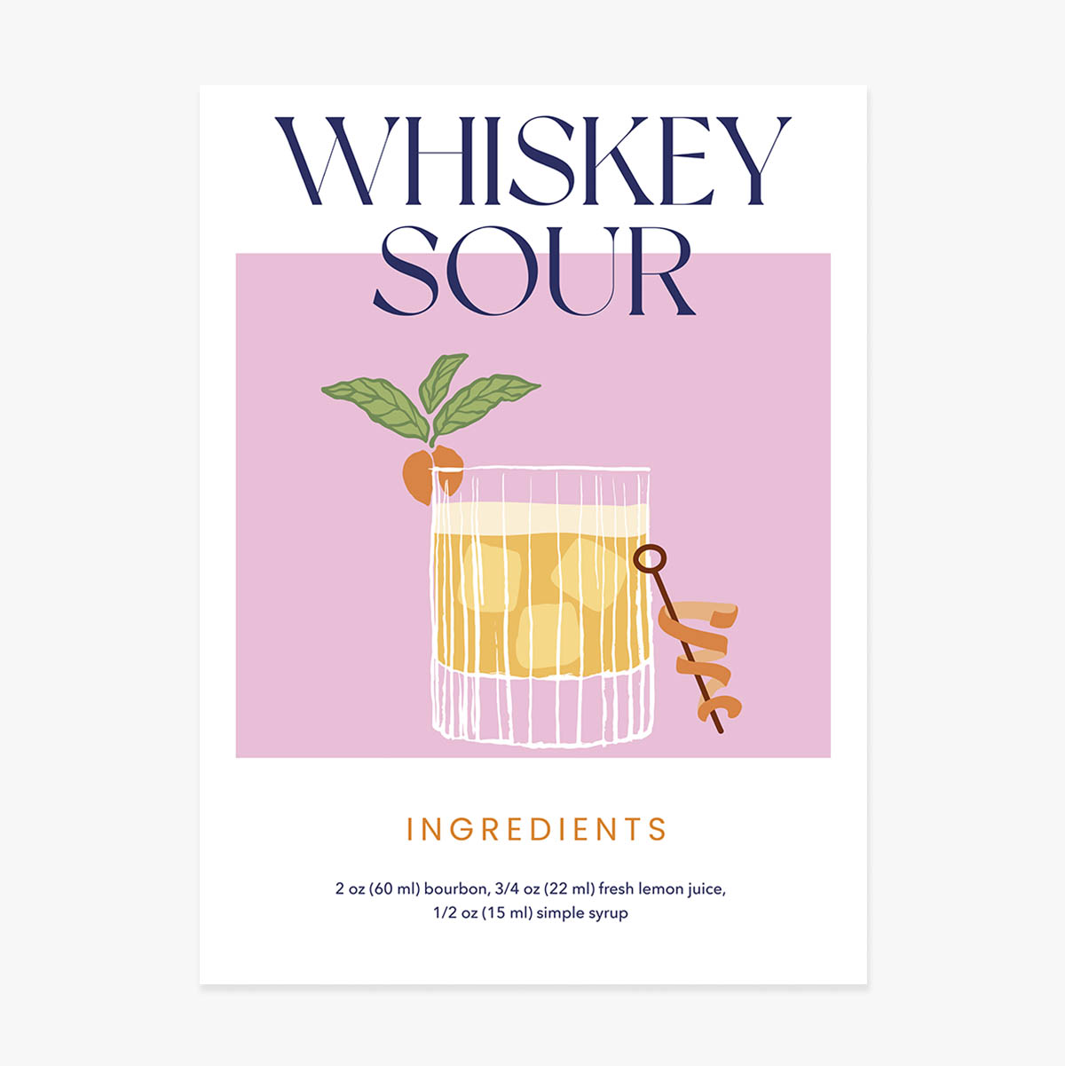 Cartel de Whiskey Sour